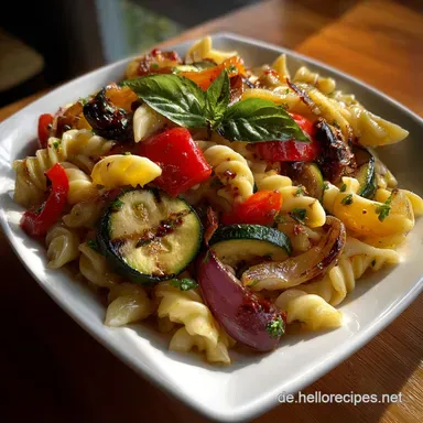 Nudelsalat Mit Grillgemse Ideal Zur Resteverwertung 10 Min. Prep Rezeptkarte