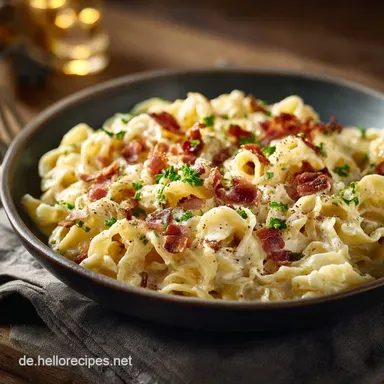 Schinkennudeln Rezept: Omas cremiger Klassiker f&uuml;r wenig Geld Rezeptkarte