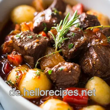 Omas Rinderbäckchen: Schmorgericht mit Herz Rezeptkarte