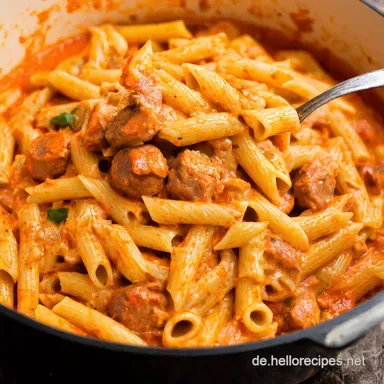 One Pot Creamy Cajun Sausage Pasta So Lecker wie in NOLA Rezeptkarte