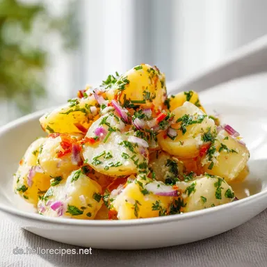 Austrian Potato Salad: Classic Recipe for 4 Servings Rezeptkarte