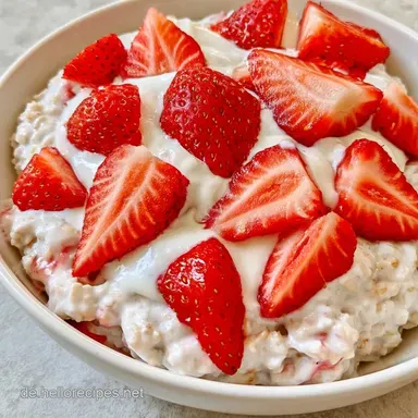 Overnight Oats mit Erdbeeren: Meal Prep Rezeptkarte