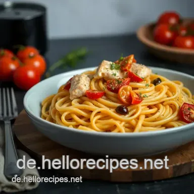 Leckere Pasta mit Thunfisch: Schnelles mediterranes Abendessen Rezeptkarte