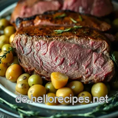 Perfekt gebratenes Roastbeef Steak: Ein klassisches Rezept für jeden Anlass Rezeptkarte