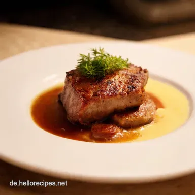 Zartes Rinderfilet Rezept Pfannengebraten mit Kr&auml;uterbutter Rezeptkarte