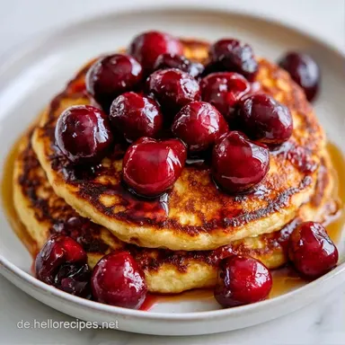 Pfannkuchen mit Kirschen in 30 Minuten Rezeptkarte