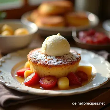 PfirsichCobblerZimtschnecken Sommergl&uuml;ck zum Reinbei&szlig;en Rezeptkarte
