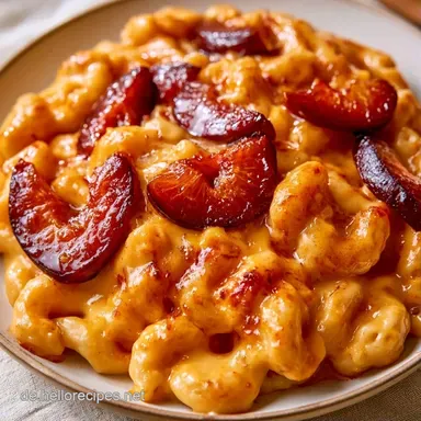 Pikante Zwetschgen K&auml;seh&ouml;rnli in 30 Min Rezeptkarte