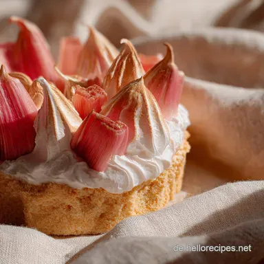 Rhabarber Mandel Kuchen mit Dinkelmehl Rezeptkarte