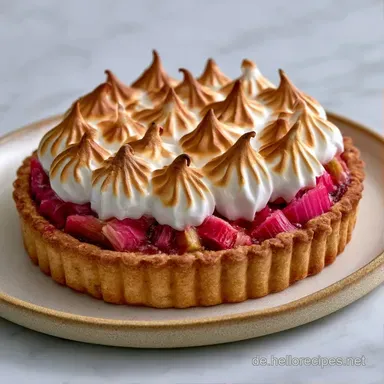 Rhabarber Meringue Kuchen f&uuml;r 12 St&uuml;cke Rezeptkarte