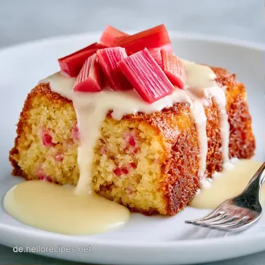 Rhabarber Schmand Kuchen f&uuml;r 12 St&uuml;cke Rezeptkarte