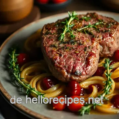 Zartes Rezept Rinderfilet: Mit Kräuterkruste & Rotwein-Schalotten! Rezeptkarte