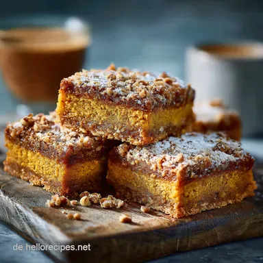 K&uuml;rbisBlondies Das unwiderstehlich saftige Herbstgeb&auml;ck Rezeptkarte
