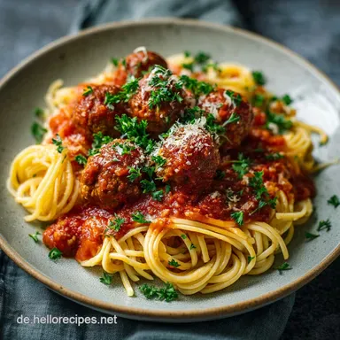 Spaghetti mit Hackb&auml;llchen und Tomatensauce Das Geheimnis f&uuml;r saftige Polpette Rezeptkarte