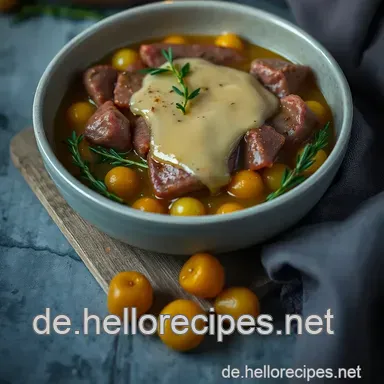 Saftiger Hirschrücken mit Preiselbeer-Sauce – Ein Genuss aus der deutschen Küche Rezeptkarte