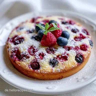 Schneller Kuchen mit Quark und Beeren Rezeptkarte