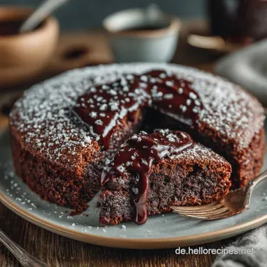 Veganer Schokokuchen Saftigster R&uuml;hrkuchen mit Ganasch blitzschnell Rezeptkarte