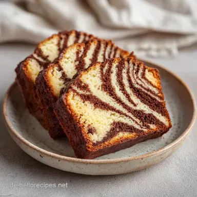 Zebrakuchen mit Naturjoghurt: Fluffig Rezeptkarte
