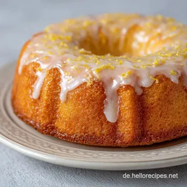 Saftiger Zitronenkuchen mit Guss: Joghurt Rezeptkarte