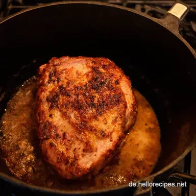 Kotelett saftig braten in der Pfanne Omas Geheimnis Rezeptkarte