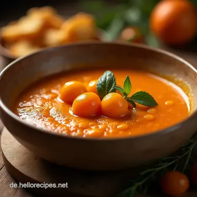 Perfekte KürbisBisque Einfaches Rezept für cremige Butternut Suppe Rezeptkarte