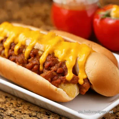 Easy Chili Cheese Dogs Der schnelle AmiKlassiker Rezeptkarte