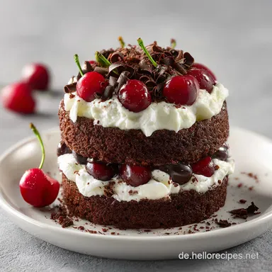 Schwarzw&auml;lder Kirschtorte mit Dinkelmehl f&uuml;r 16 Personen Rezeptkarte