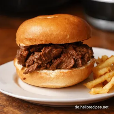 Crockpot BBQ Beef Sandwiches So zart so lecker Rezeptkarte