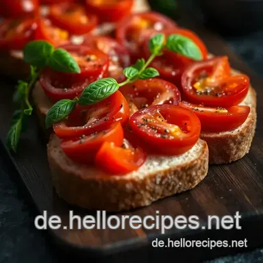 Sonnige Tomaten Bruschetta: Italienischer Genuss! [bruschetta] Rezeptkarte