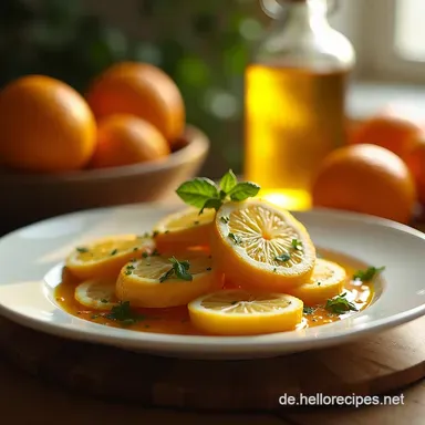 Lemon Peach Oil Würzöl Mein Geheimnis für frische Salate und Gegrilltes Rezeptkarte