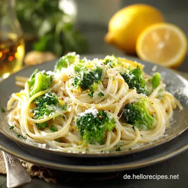 Spaghetti mit Brokkoli: Die cremige Feierabend-Pasta mit Knoblauch Zitrone Rezeptkarte
