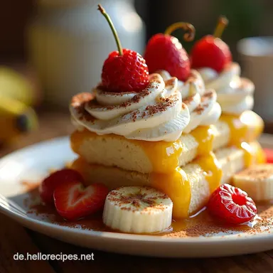 Mein liebster No Bake Banana Split Dessert Sündhaft einfach perfekt für den Sommer Rezeptkarte