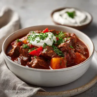 Szegediner Gulasch Rezept Original im Schnellkochtopf