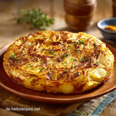 Tortilla: Spanische Kartoffel-Tortilla Saftig und Geling-sicher Rezeptkarte
