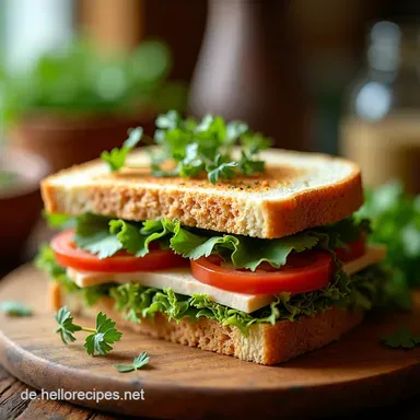 Truthahn Pesto Sandwich Mein Blitzrezept f&uuml;r Genie&szlig;er Rezeptkarte