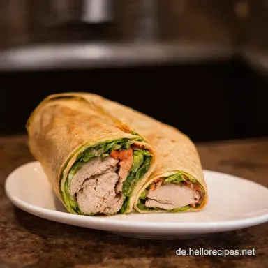 Turkey Ranch Clup Wrap Dein blitzschnelles Mittagessen Rezeptkarte