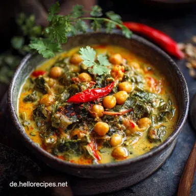 Vegane Rezepte: Cremiges Kichererbsen-Curry (30 Minuten One Pot) Rezeptkarte