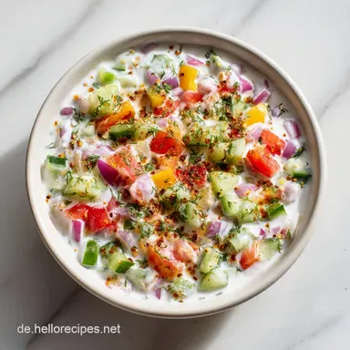 Veganes Mixed Vegetable Raita in 12 Minuten f&uuml;r 4 Portionen Rezeptkarte