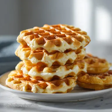 Fluffige Waffeln Rezept: 10 Portionen in 20 Min Rezeptkarte