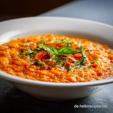 Rote Linsen Rezepte mit Kokosmilch f&uuml;r 4 Portionen Rezeptkarte