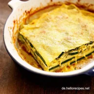 Leichte Zucchini Lasagne mit Putenhack Omas Art neu gedacht Rezeptkarte
