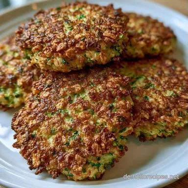 Zucchini Puffer mit Haferflocken Rezeptkarte
