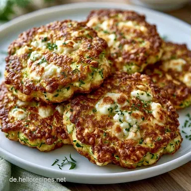 Rezept Zucchinipuffer mit Feta Rezeptkarte