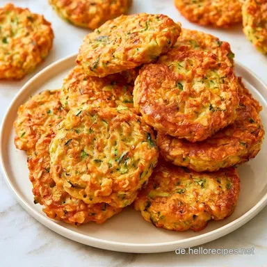 Knusprige Zucchini-Haferflocken-Puffer Rezeptkarte