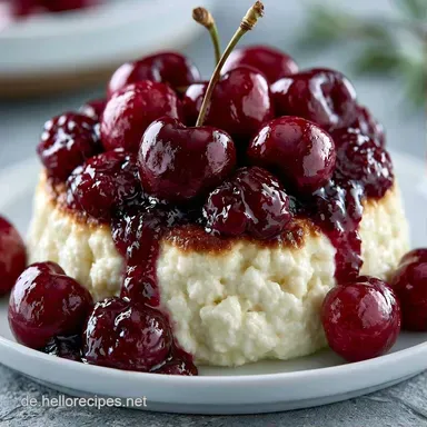 Kirschenauflauf mit Magerquark Rezeptkarte
