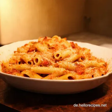 Z&uuml;nftige Ziti al Forno LieblingsNudelauflauf wie bei Nonna Rezeptkarte