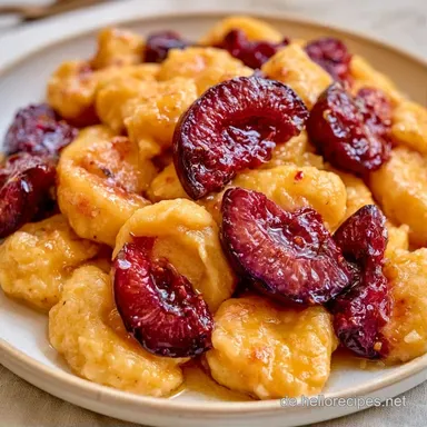 Zwetschgenkn&ouml;del f&uuml;r 4 Portionen Rezeptkarte