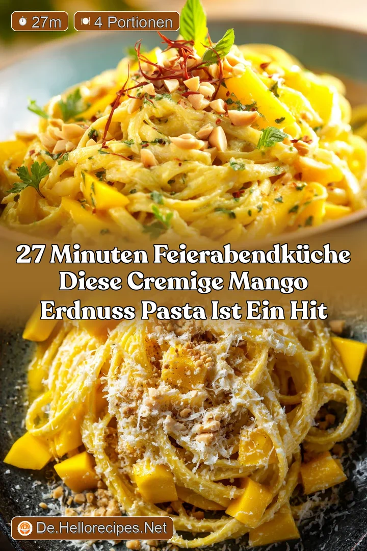 27 Minuten Feierabendk&uuml;che Diese cremige Mango Erdnuss Pasta ist ein Hit
