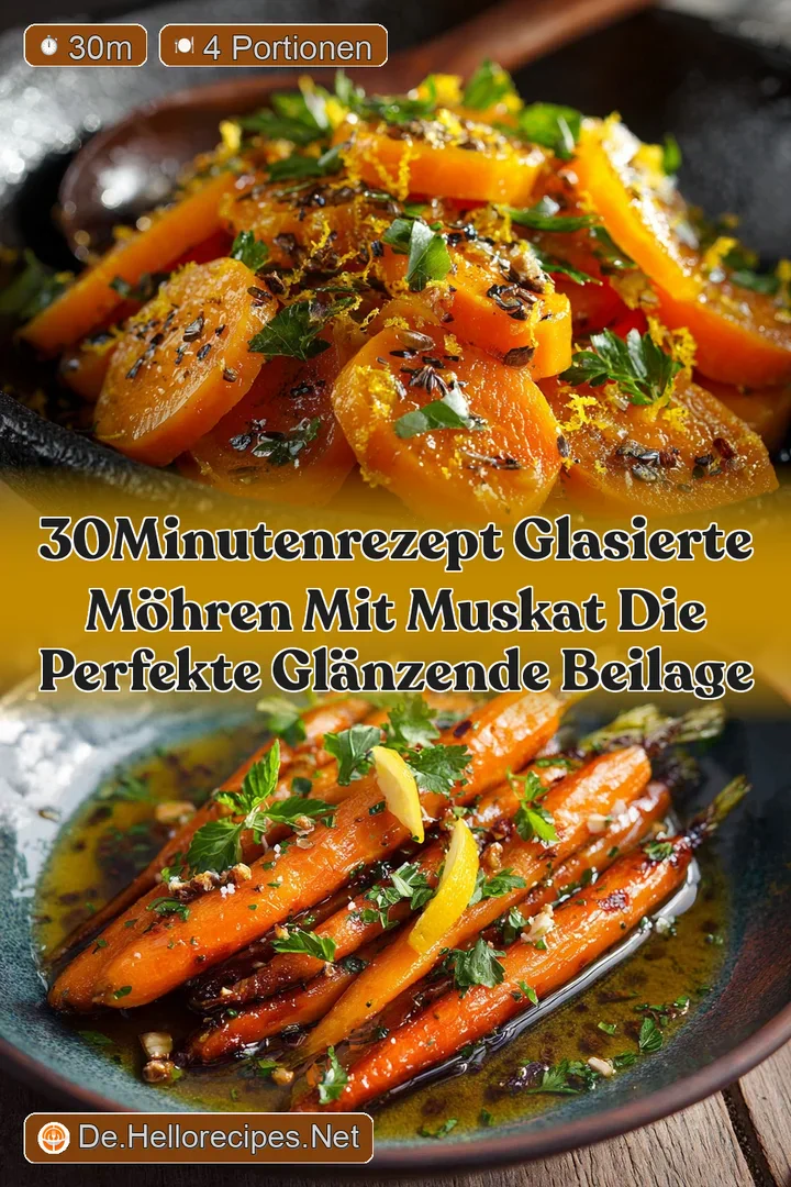 30MinutenRezept Glasierte M&ouml;hren mit Muskat die perfekte gl&auml;nzende Beilage