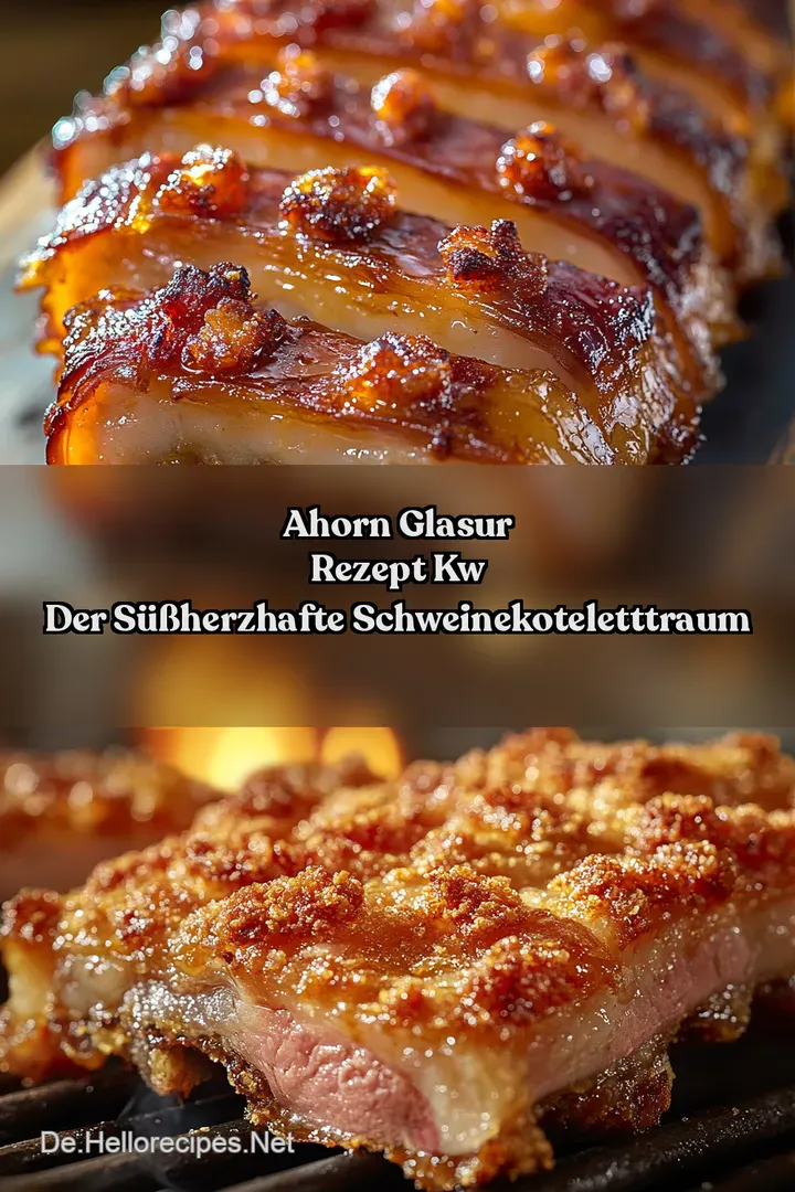 Ahorn Glasur Rezept kw Der süßherzhafte SchweinekotelettTraum